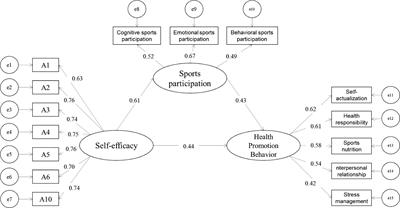 Effects of middle-aged and elderly people’s self-efficacy on health promotion behaviors: Mediating effects of sports participation